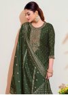 Vichitra Silk Embroidered Work Designer Straight Salwar Suit - 1