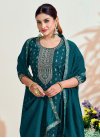 Vichitra Silk Pant Style Straight Salwar Kameez - 1