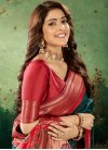Green and Red Paithani Silk Trendy Classic Saree For Ceremonial - 1