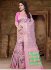 Mint Green and Pink Contemporary Saree For Festival - 1