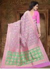 Mint Green and Pink Contemporary Saree For Festival - 2