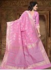 Thread Work Banarasi Silk Contemporary Style Saree - 2