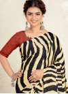 Strips Print Work Trendy Classic Saree For Ceremonial - 1