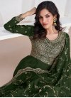 Silk Blend Floor Length Anarkali Salwar Suit - 1