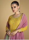Georgette Mustard and Pink Readymade Anarkali Salwar Suit - 3