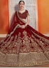 Crepe Velvet Trendy Lehenga Choli For Bridal - 2