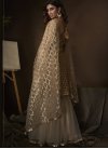 Brown and Off White Sharara Salwar Suit - 1