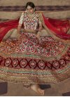 Cream and Maroon Art Silk Trendy Designer Lehenga Choli For Bridal - 2