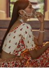 Cream and Maroon Art Silk Trendy Designer Lehenga Choli For Bridal - 1