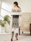 Net Black and White Pant Style Classic Salwar Suit - 1