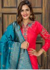 Light Blue and Rose Pink Trendy Designer Salwar Kameez - 1