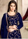 Embroidered Work Palazzo Straight Salwar Suit - 1