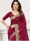 Embroidered Work Georgette Designer Traditional Saree For Ceremonial - 1