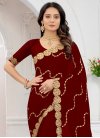 Vichitra Silk Traditional Designer Saree For Ceremonial - 1