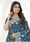 Chinon Embroidered Work Contemporary Style Saree - 1