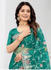Net Embroidered Work Contemporary Style Saree - 1