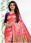 Magenta and Purple Contemporary Style Saree For Ceremonial - 1