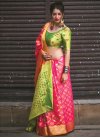 Mint Green and Rose Pink Thread Work Trendy Classic Saree - 1