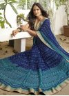 Faux Georgette Light Blue and Navy Blue Contemporary Style Saree For Ceremonial - 1
