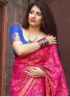 Blue and Rose Pink Classic Saree For Ceremonial - 1