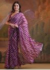 Georgette Mirror Work Purple and Violet Traditional Designer Saree - 1