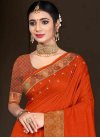 Vichitra Silk Designer Contemporary Saree For Casual - 1