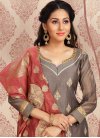 Cotton Silk Churidar Salwar Kameez - 1