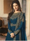 Faux Georgette Long Length Anarkali Salwar Suit For Festival - 1