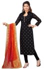 Chanderi Silk Readymade Churidar Salwar Suit For Festival - 1