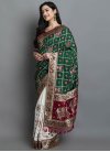 Embroidered Work Half N Half Trendy Saree For Festival - 1
