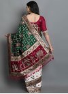 Embroidered Work Half N Half Trendy Saree For Festival - 2