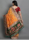 Green and Mustard Malbari Silk Designer Contemporary Style Saree - 1