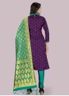 Banarasi Silk Trendy Churidar Salwar Kameez - 2