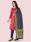 Banarasi Silk Churidar Salwar Suit - 1