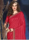 Red and Teal Stone Work Traditional Designer Saree - 1