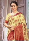 Red and Yellow Designer Traditional Saree - 1