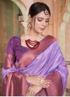 Woven Work Kanjivaram Silk Purple and Violet Traditional Designer Saree - 1