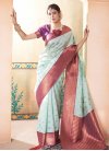 Woven Work Kanjivaram Silk Designer Contemporary Saree For Ceremonial - 1
