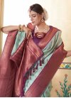 Woven Work Kanjivaram Silk Designer Contemporary Saree For Ceremonial - 2