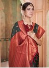 Bottle Green and Red Designer Traditional Saree - 2