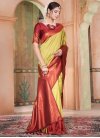 Red and Yellow Trendy Classic Saree For Ceremonial - 1