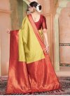 Red and Yellow Trendy Classic Saree For Ceremonial - 3