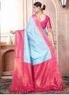 Woven Work Kanjivaram Silk Trendy Classic Saree For Ceremonial - 3