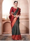 Bottle Green and Maroon Designer Contemporary Style Saree For Festival - 2