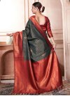 Bottle Green and Maroon Designer Contemporary Style Saree For Festival - 3