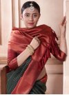 Bottle Green and Maroon Designer Contemporary Style Saree For Festival - 1