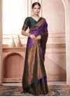 Bottle Green and Purple Designer Contemporary Style Saree For Ceremonial - 2