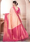 Kanjivaram Silk Peach and Rose Pink Traditional Designer Saree For Festival - 2