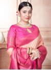 Kanjivaram Silk Peach and Rose Pink Traditional Designer Saree For Festival - 3