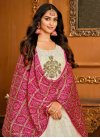 Tafeta Silk Embroidered Work Layered Trendy Gown - 1